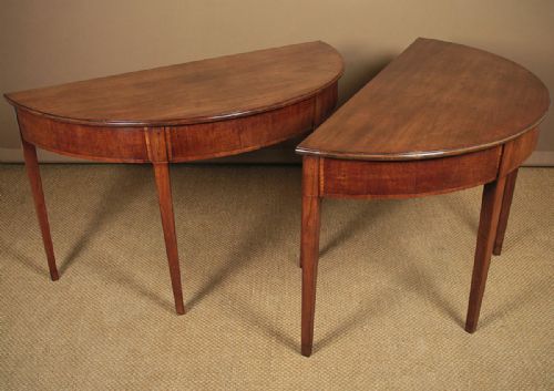 Pair of Georgian Demi Lune Side Tables C.1810