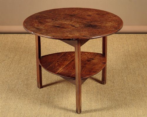 Georgian Oak & Elm Cricket Table C.1800