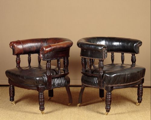 Pair of Leather Armchairs C.1890