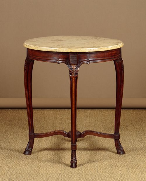 Marble Top Hoof Foot Side Table C.1920