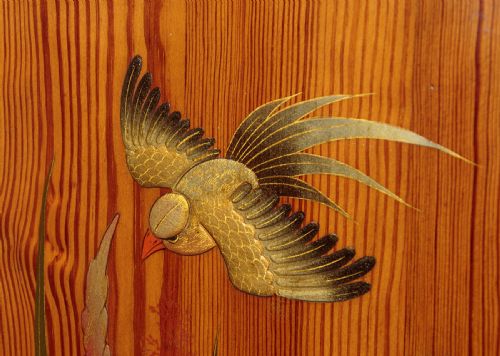 CHEST OF DRAWERS WITH EXOTIC LACQUERWORK DECORATION C1890 - ADDITIONAL PHOTO 10