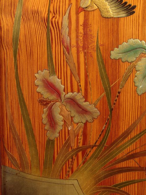 CHEST OF DRAWERS WITH EXOTIC LACQUERWORK DECORATION C1890 - ADDITIONAL PHOTO 11