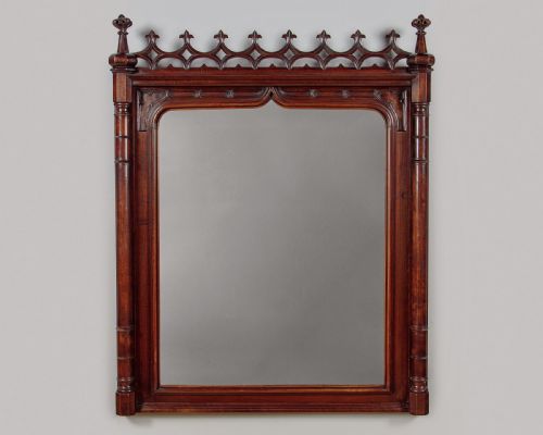 Gothic Overmantle Mirror C.1890