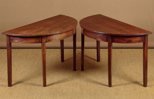 Pair of Georgian Demi Lune Side Tables C.1810
