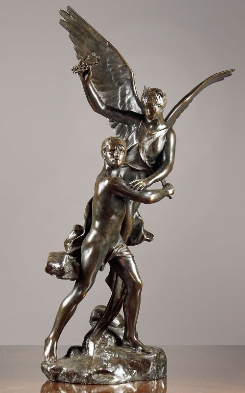 Figure of a Warrior with Winged Victory C.1880