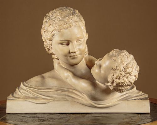Terracotta Bust of a Mother & Child C.1930