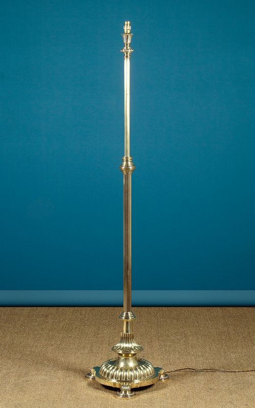 Adjustable Brass Standard Lamp C.1890