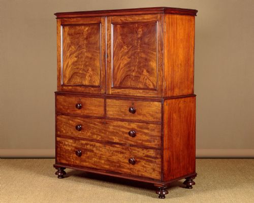 Mahogany Linen Press C.1830