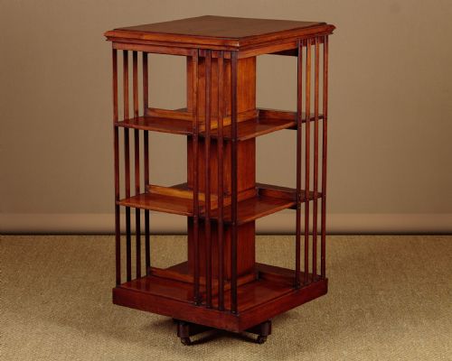 Walnut Revolving Bookcase C.1910