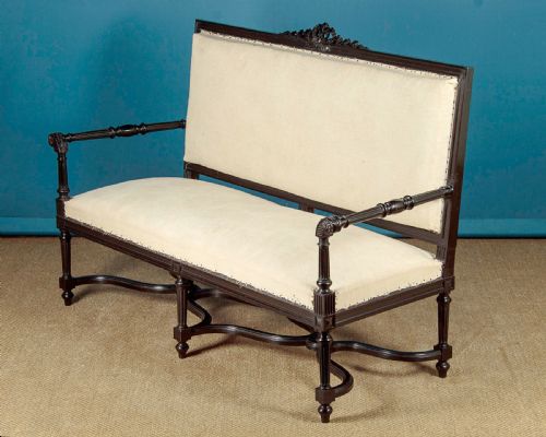 Ebonised Settee C.1880