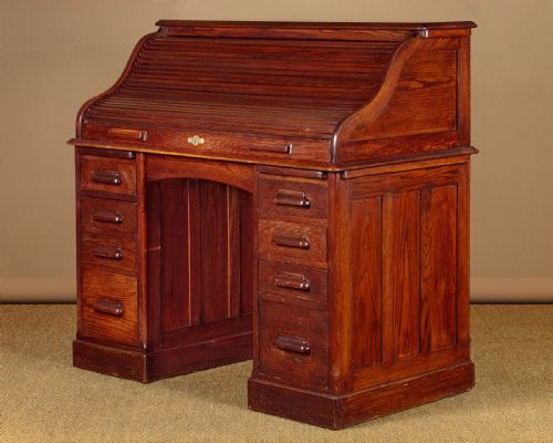 Oak Roll Top Desk C.1910