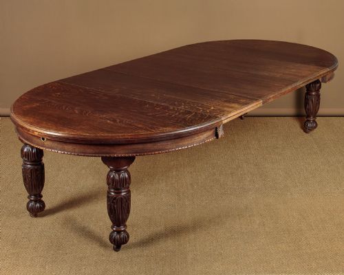 10 Feet Long Extending Oak Dining Table C.1890