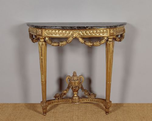 Marble Top Giltwood Console Table C.1880