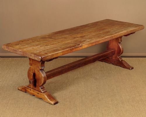 Large Oak Refectory Dining Table C.1930
