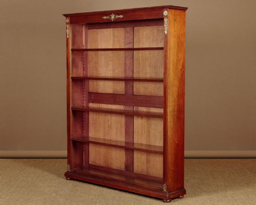 Empire Style Brass Mounted Mahogany Bookshelves C.1920