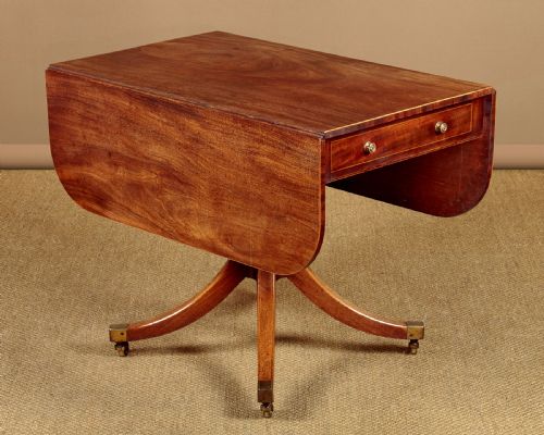Regency Pedestal Pembroke Table C.1820