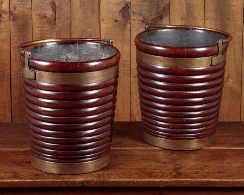 Pair of Irish Mahogany Peat Buckets C.1840