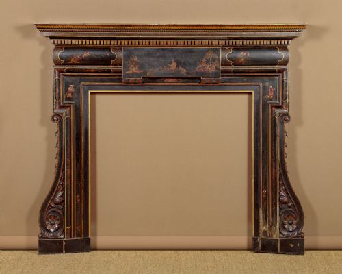 Chinoiserie Lacquered Fire Surround C.1910