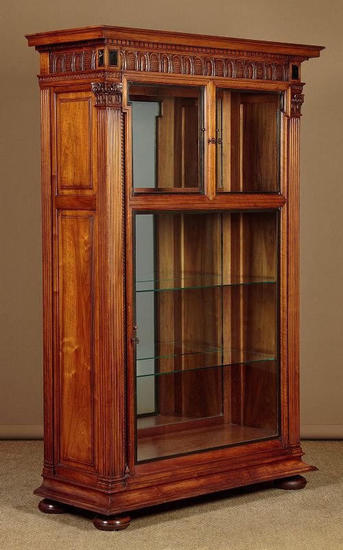 Walnut Display Cabinet C.1910