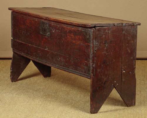 Primitive Oak Coffer C.1660