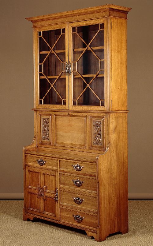 Oak Bureau Bookcase C.1905