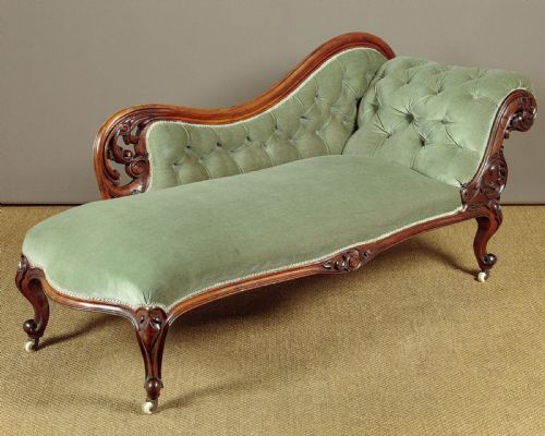Walnut Chaise Longue C.1890