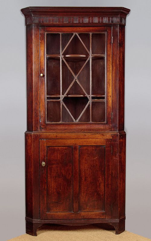 Georgian Oak Corner Cupboard C.1810