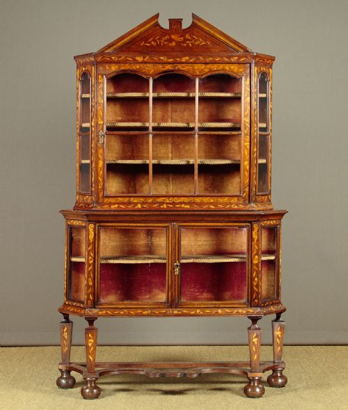 Dutch Marquetry Display Cabinet C.1790