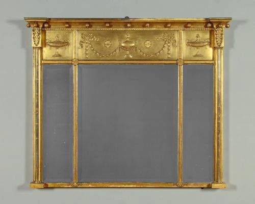 Triple Plate Overmantle Mirror C.1910