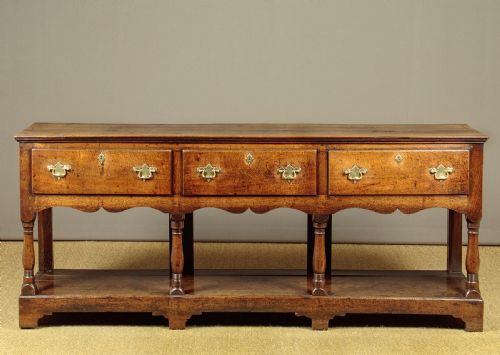 Welsh Oak Potboard Dresser Base C.1790