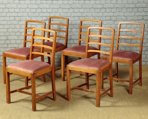 Six Oak Dining Chairs by Heals C.1930