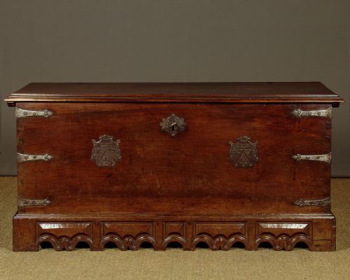 Large Gothic Walnut Dower Chest C.1870