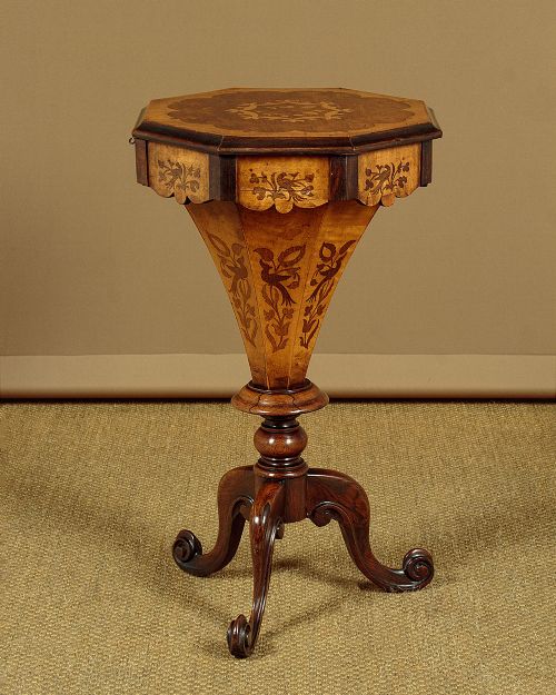 Marquetry Inlaid Sewing Table C.1870