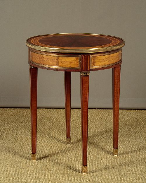 Louis Xvi Style Brass Mounted Wine Table C.1930
