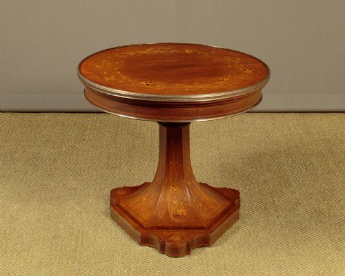 Low Revolving Inlaid Coffee Table C.1900