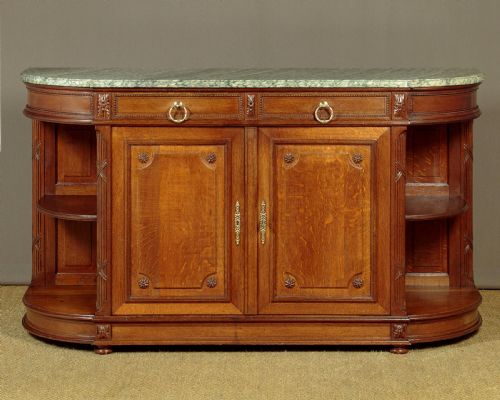 Oak & Marble Top Sideboard C.1900