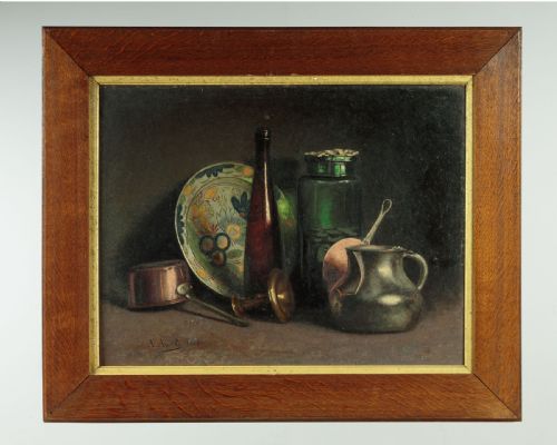 Still Life Oil Painting Dated 1889