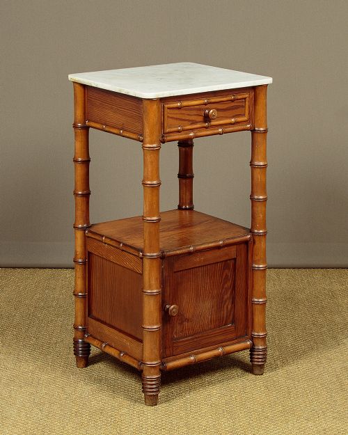 Faux Bamboo Side Cabinet C.1890