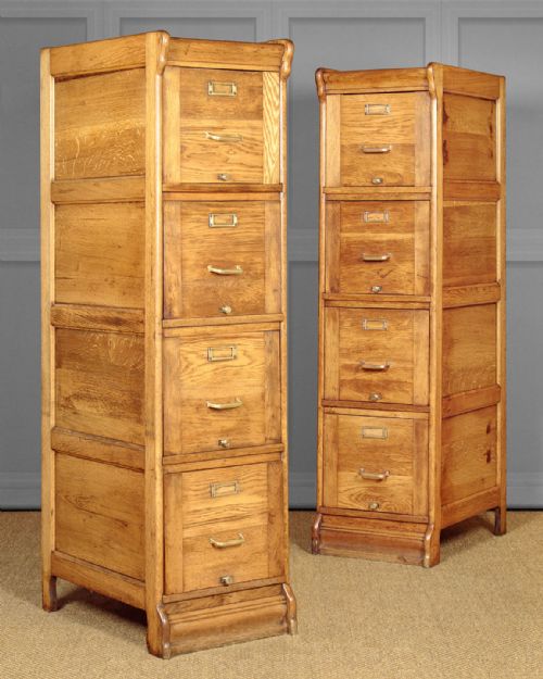 Pair of Oak Filing Cabinets C.1920
