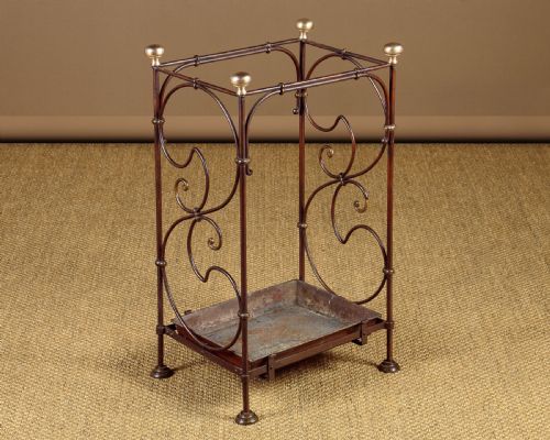 Art Nouveau Wrought Iron Stick Stand C.1900
