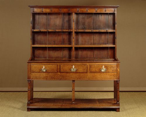 Small Welsh Oak Potboard Dresser C.1800