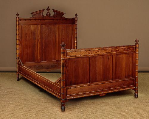 Faux Bamboo Double Bed C.1890