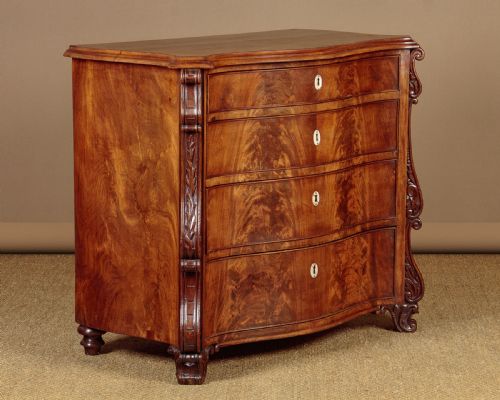 Mahogany Serpentine Chest of Drawers C.1880