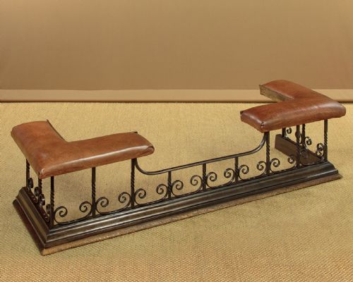 Wrought Iron & Leather Club Fender C.1910
