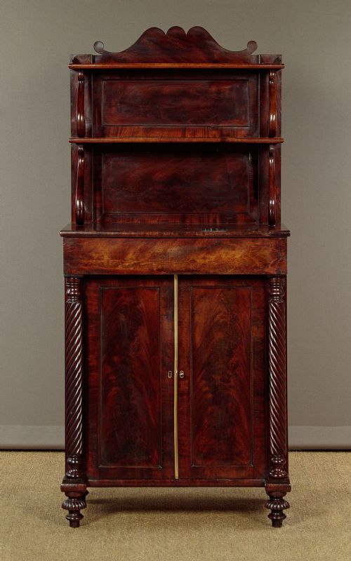 Narrow Regency Chiffonier Side Cabinet by Loader & Son C.1826