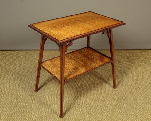 Tamo Ash & Walnut Art Nouveau Side Table C.1900