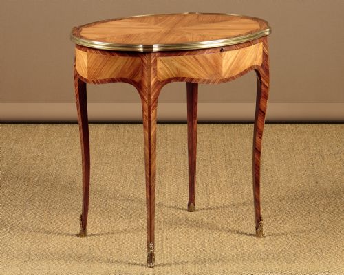 Louis Xv Style Side Table with Writing Slide C.1930
