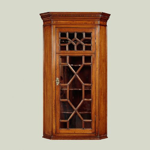Glazed Mahogany Corner Cupboard C.1810
