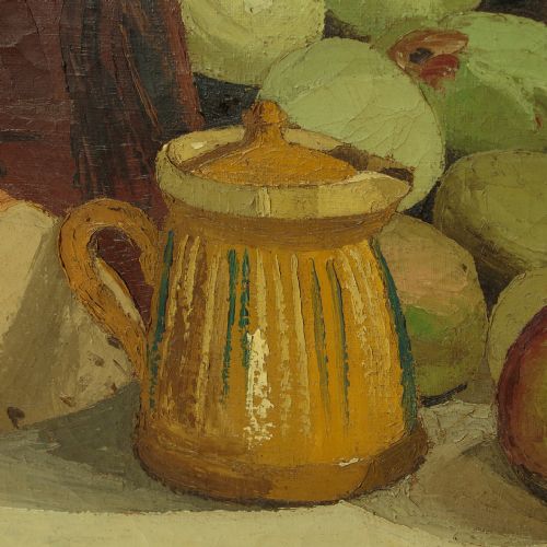 LARGE STILL LIFE OIL PAINTING DATED 1927 - ADDITIONAL PHOTO 3