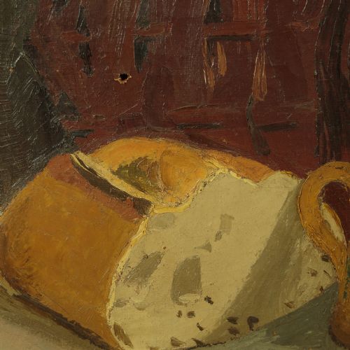 LARGE STILL LIFE OIL PAINTING DATED 1927 - ADDITIONAL PHOTO 4